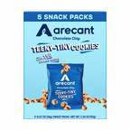arecant Teeny Tiny Chocolate Chip cookies box with five snack pouches