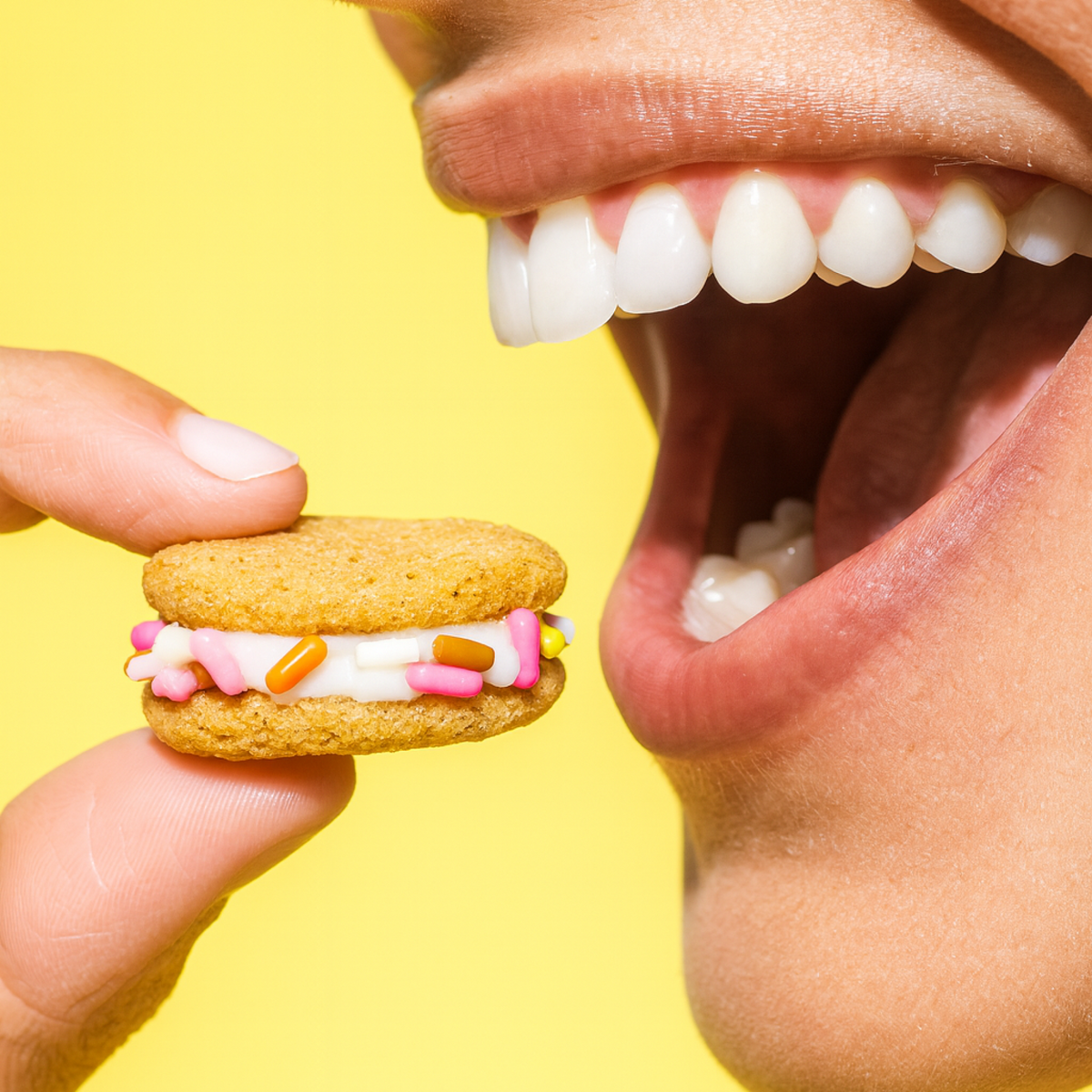 Vanilla wafer sandwich serving suggestion